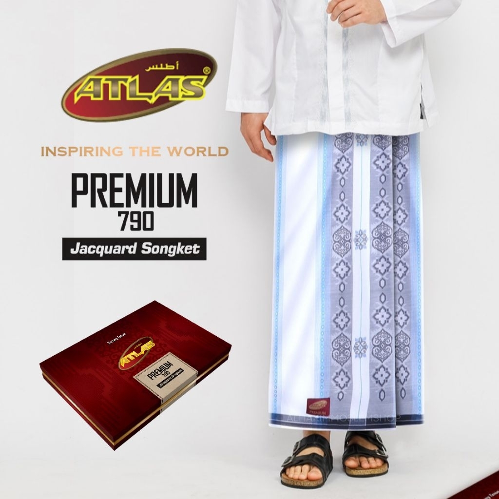 Sarung ATLAS Premium 790 Jacquard Songket Sarung Atlas Dewasa Terbaru Motif BHS