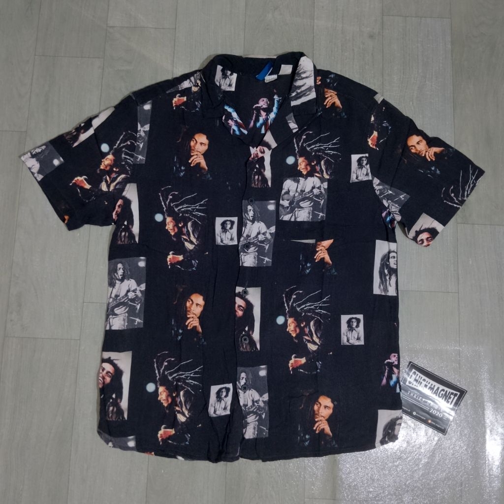Kemeja Bob Marley Open Collar