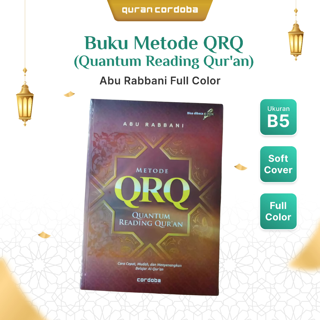 Cordoba Books - Buku Metode QRQ (Quantum Reading Qur'an) Abu Rabbani Full Color - Cepat dan Mudah un