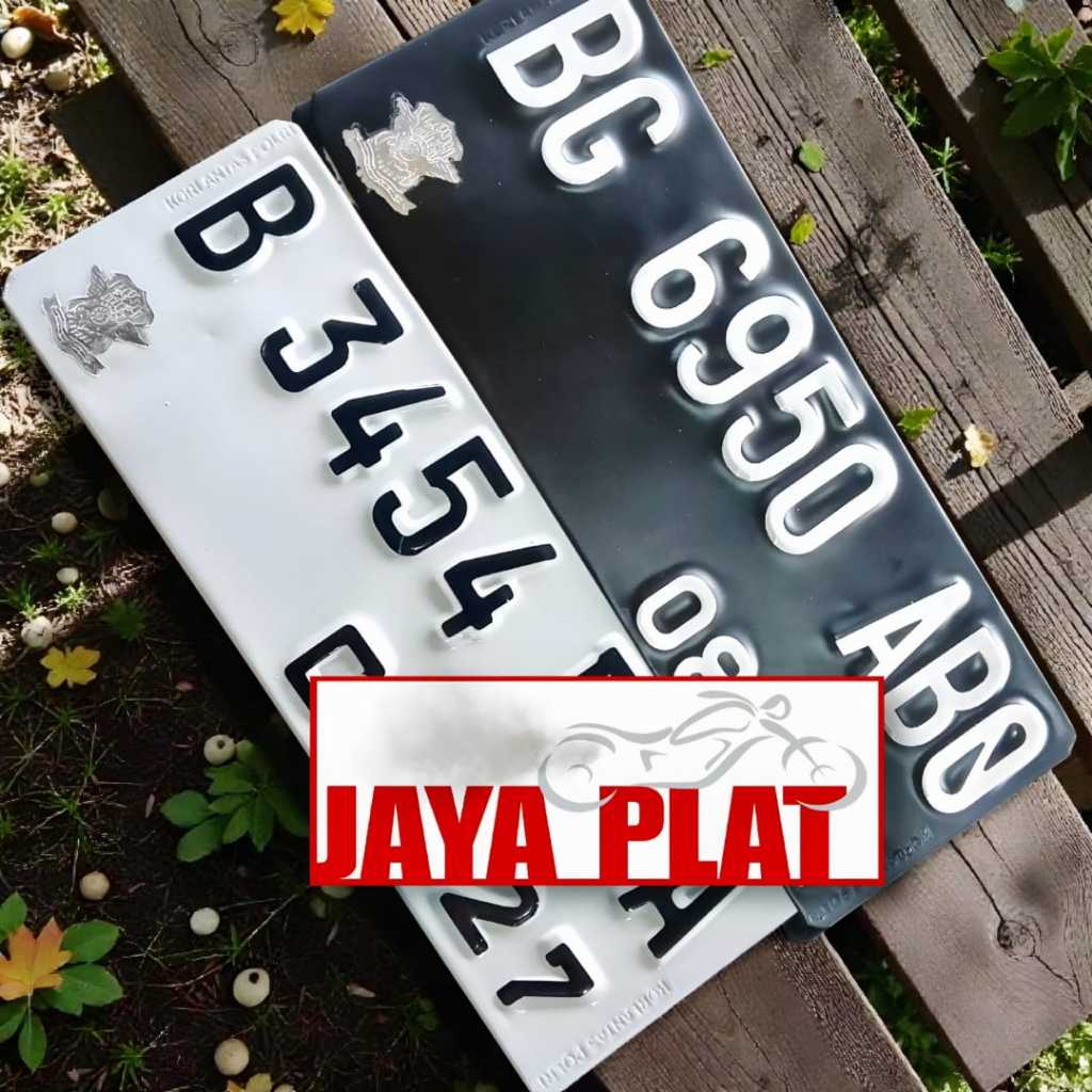 Angka plat nomor motor+ baut tanam / Plat Nomor Motor Logo Asli Baut Tanam