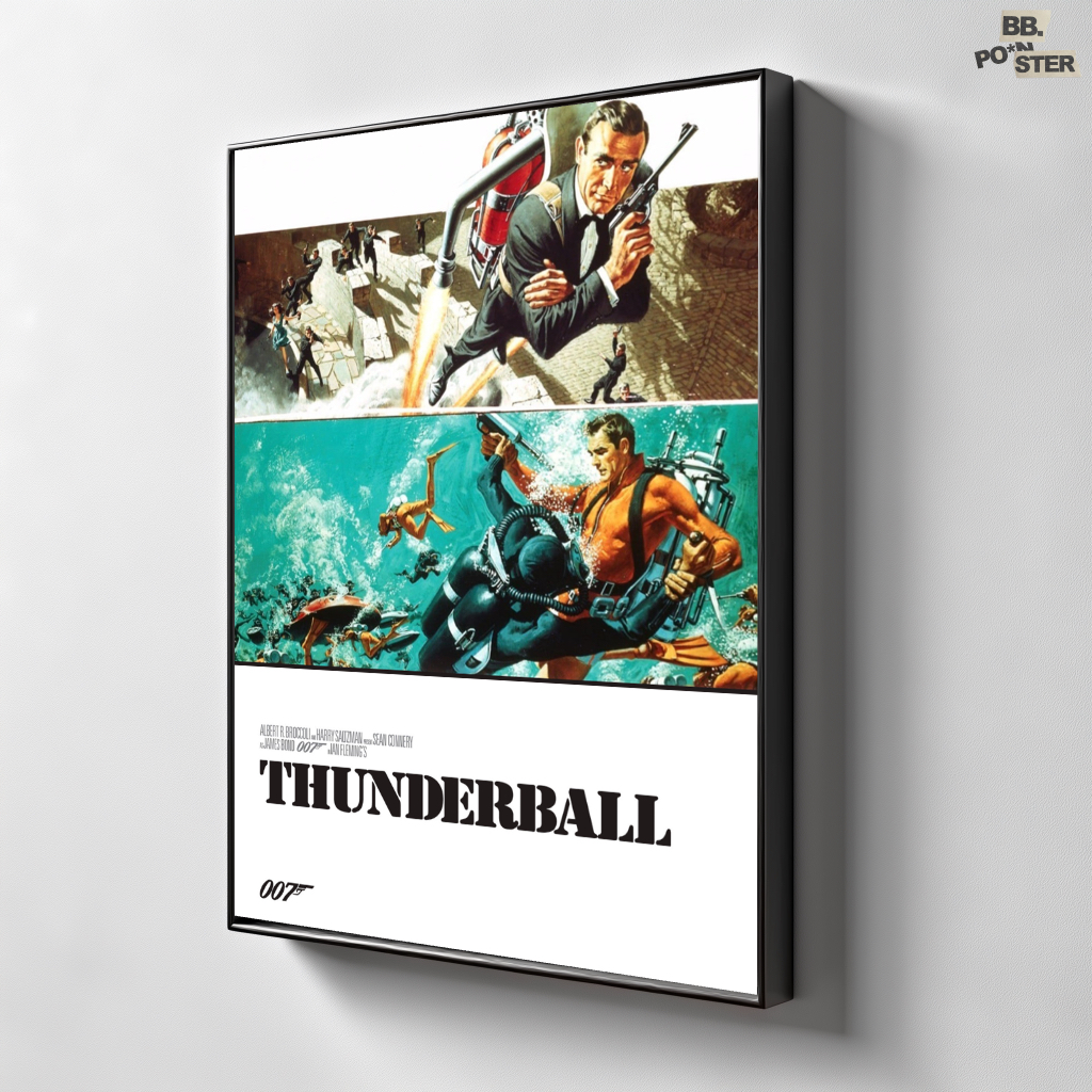 Poster Film Movie James Bond 007 Frameblock - Pajangan Hiasan Dinding Home Decor