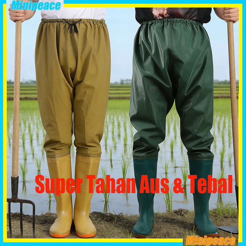 Sepatu Boot Karet Celana Sawah Panjang Pria / Sepatu Bot Air Tahan Pinggang Sepatu Boot Petani Sawah