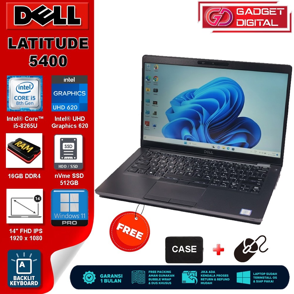 Laptop DELL Latitude 5400 Core i5-8350U | 8GB / 256GB | 14" HD IPS Backlight