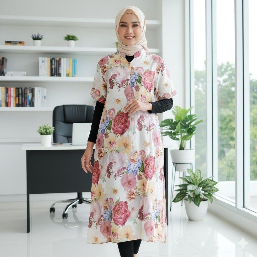 DASTER KEKINIAN / DASTER NAGITA KERAH KEKINIAN | DASTER JUMBO LD 130 | DASTER PANJANG SE MATA KAKI| 