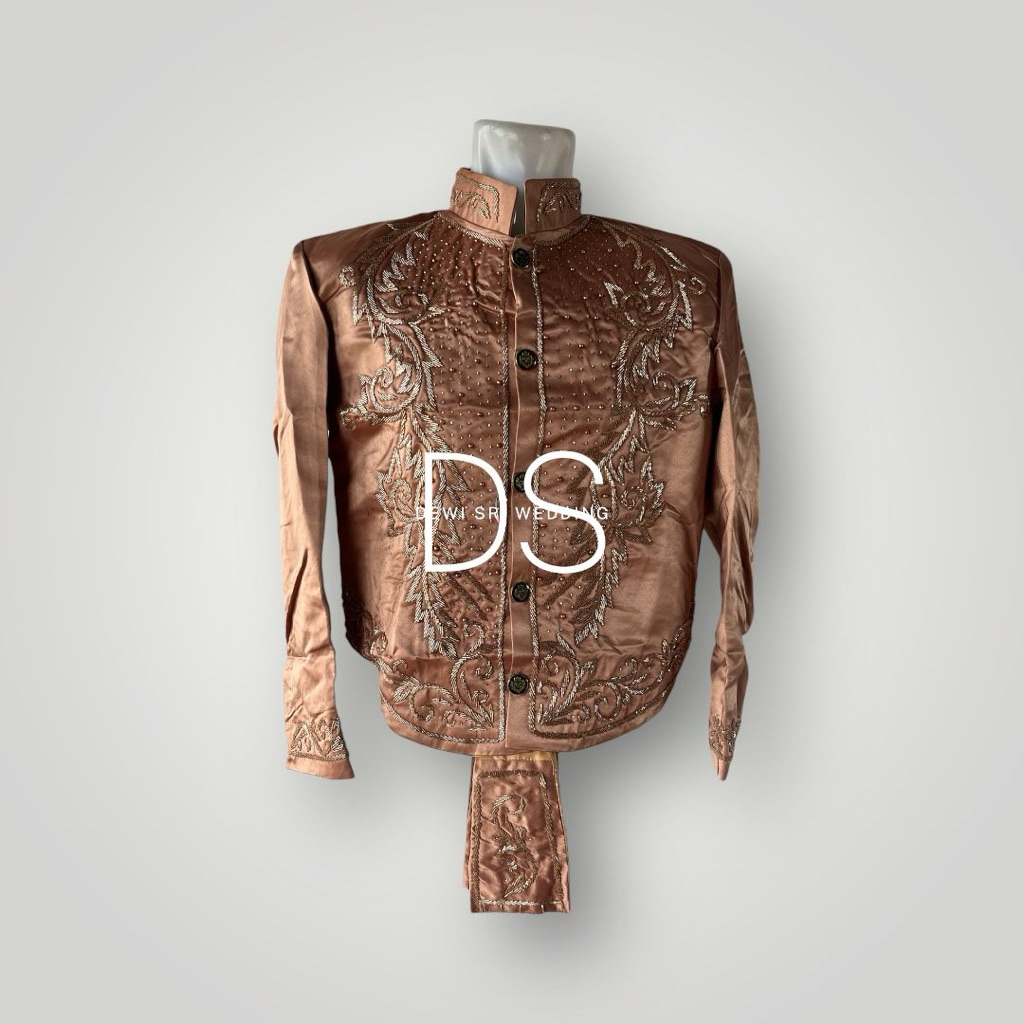 Beskap Atela pengantin moka/Beskap Jogja moka