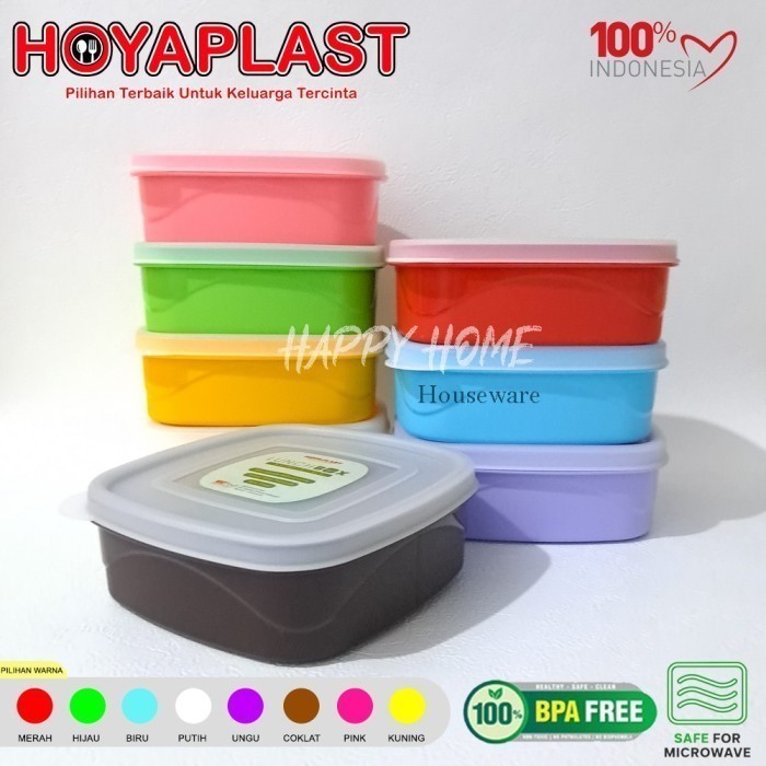 HOYAPLAST Lunch Box Sekat Kotak Makan Tempat Bekal Varian Warna LB-902