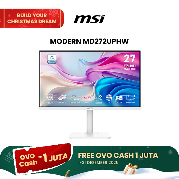 MSI Monitor LED Modern MD272UPHW - UHD 27"Inc