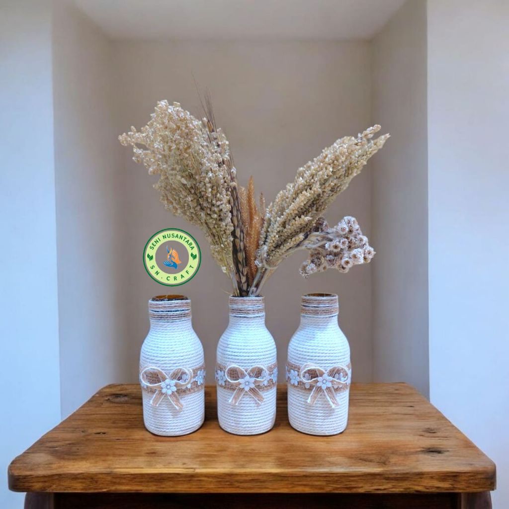 Vas bunga botol kaca kecil/vas bunga aesthetic