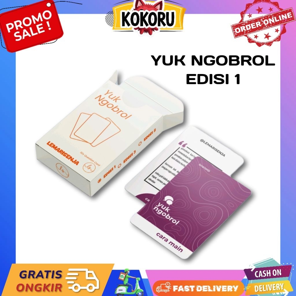 KOKORU-Permainan Kartu DeepTalk Yuk Ngobrol Edisi Pertama/ isi 50 Pertanyaan