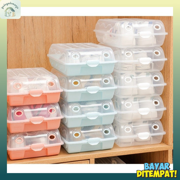 HL0199 Kotak Sepatu Plastik Transparan Penyimpanan Kotak Sepatu Shoes Storage Box