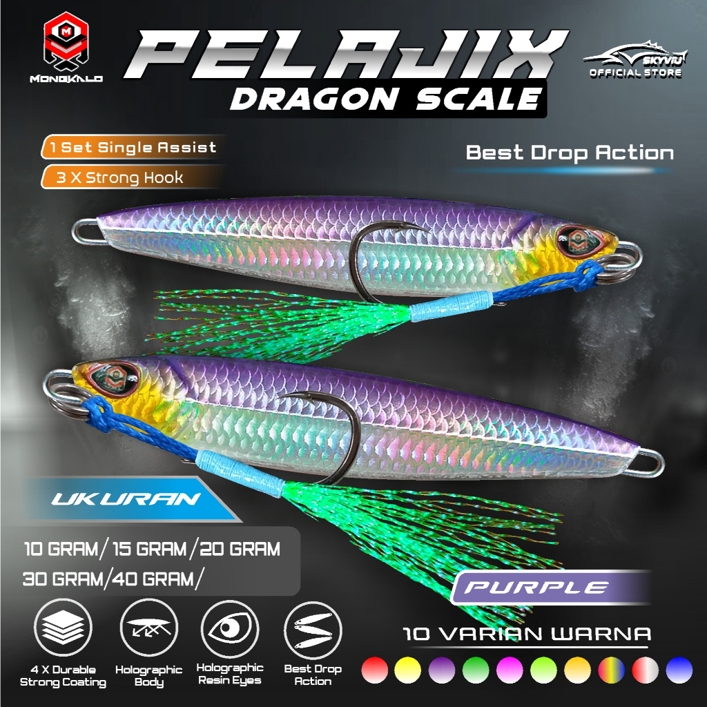 Mongkalo Pelajix Sisik-Kecil noGID noMotif Candy 15 Ungu