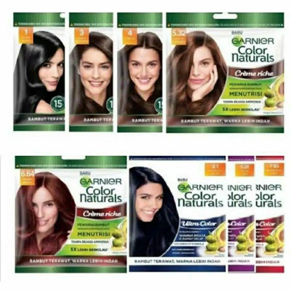 Garnier Hair Color Sachet Cranberry Red, Golden Brown, Cool Ash