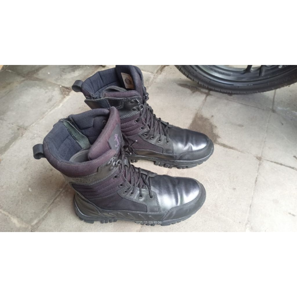sepatu PDL resleting kulit TNI AD 41 second