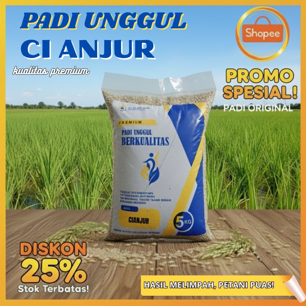 BENIH PADI UNGGUL BERKUALITAS CIANJUR KEMASAN 5KG