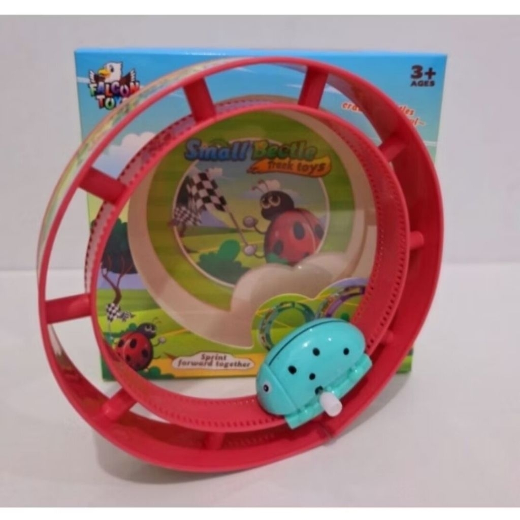 Mainan anak kumbang kepik ladybug putar jalan track roda lucu murah harga satuan perpcs small battle