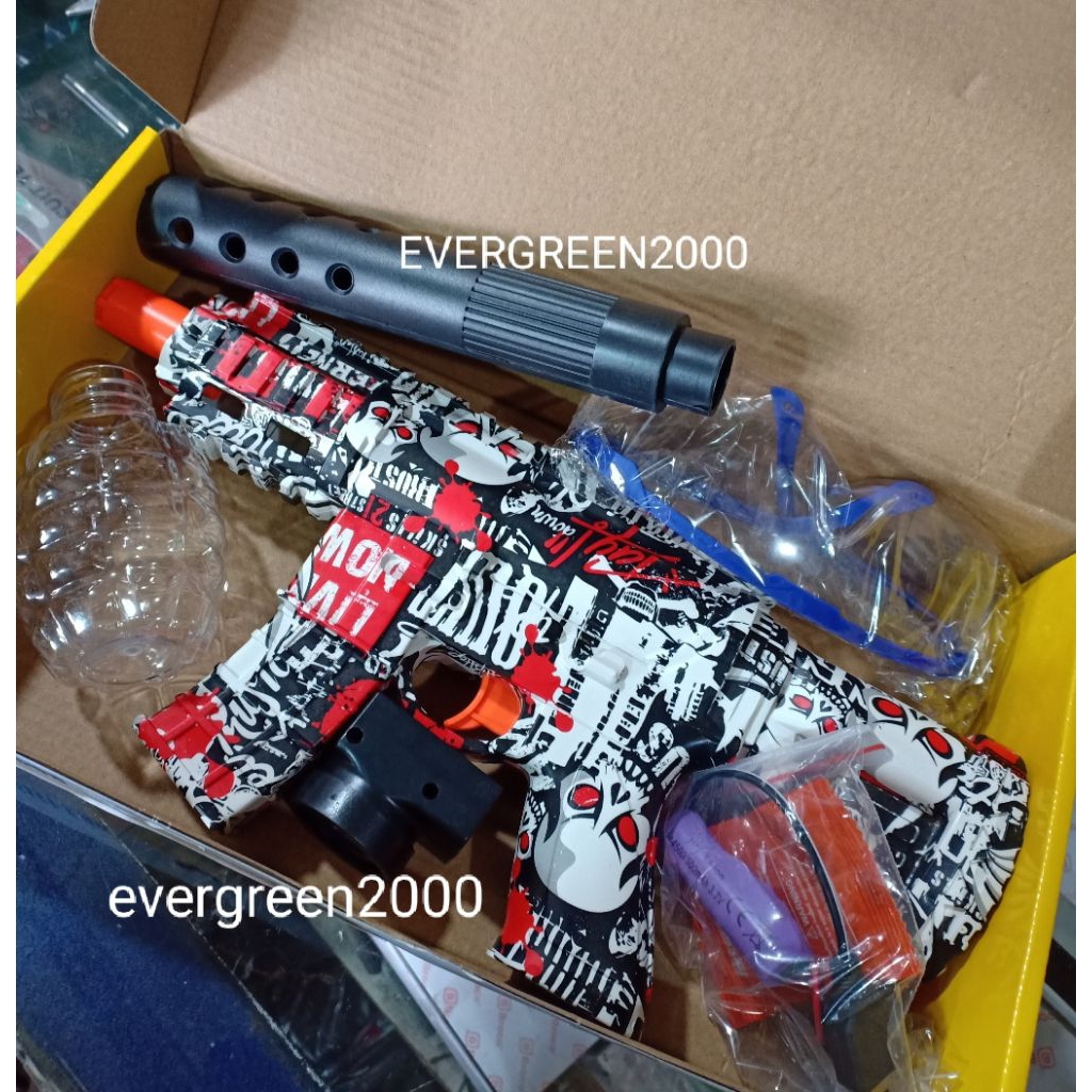 Mainan Sniper Tembak Tembakan Nerf 2in1 Auto (Pluru Busa dan Watergel) Otomatis/Auto Water Gel Blast