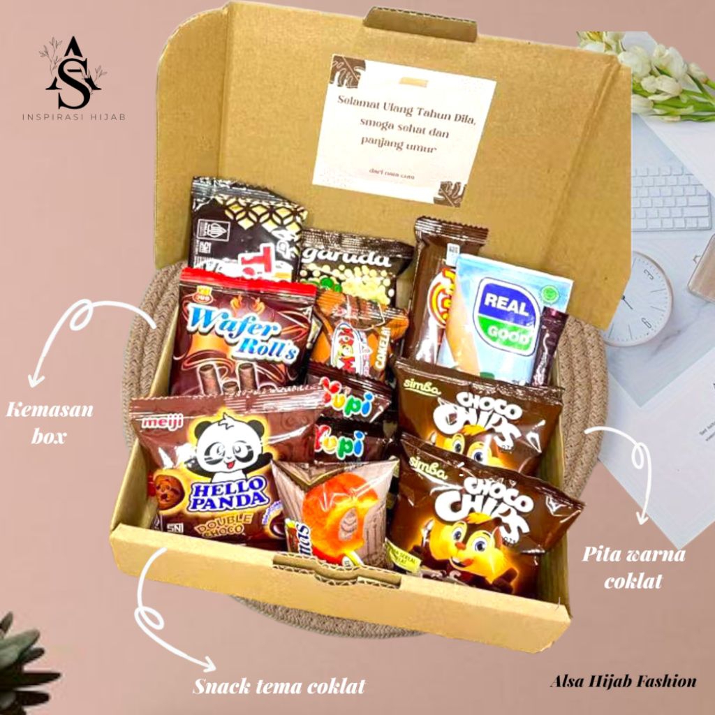 HAMPERS GIFT BOX SNACK COKLAT/MINI GIFT/SNACK GIFT
