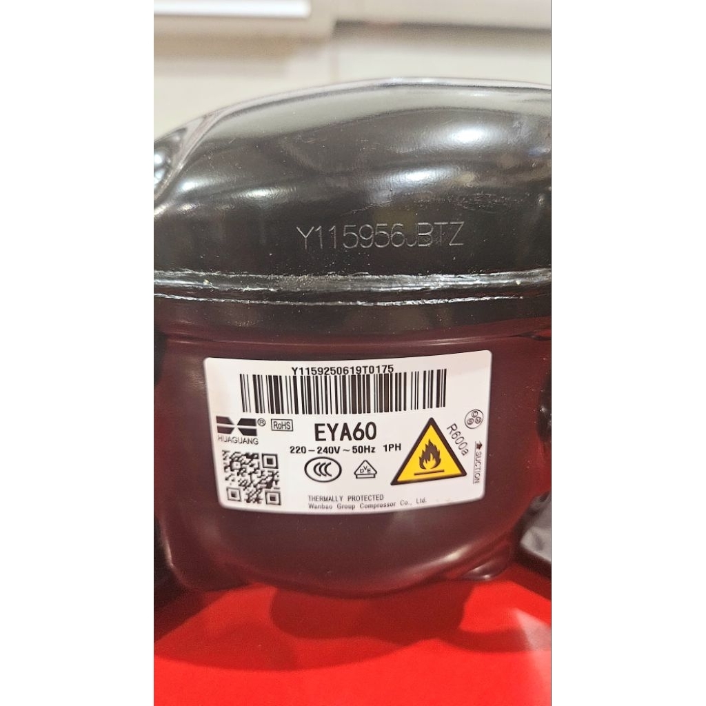 KOMPRESOR 1/6 EYA60 KULKAS 2 PINTU ORIGINAL REFRIGERANT R600A