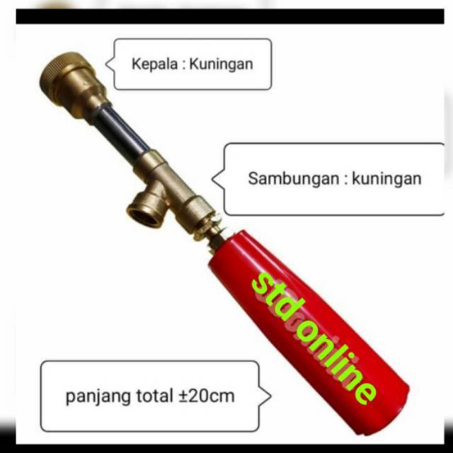 Gun 20cm stik sprayer 20cm kuningan
