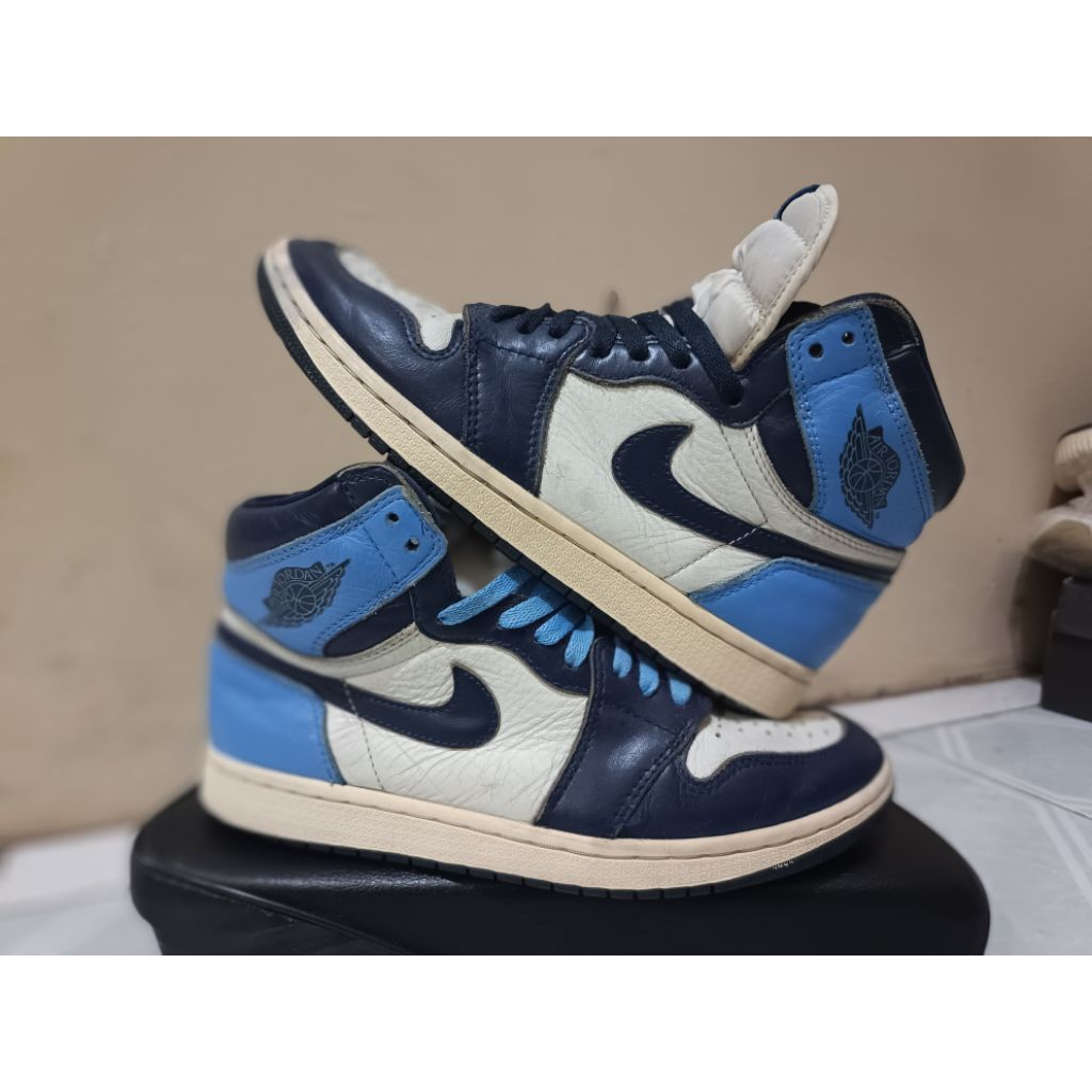 Sepatu Nike Jordan 1 High obsidian Size 40,5 Insole 25,5