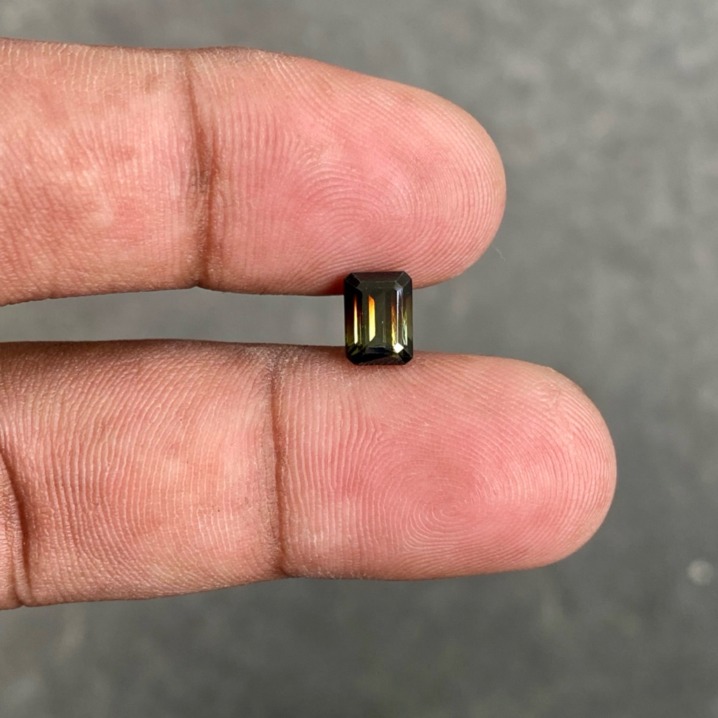 Natural Bicolor Tourmaline Batu Bicolor Turmaline Kotak Dim 7x5x4