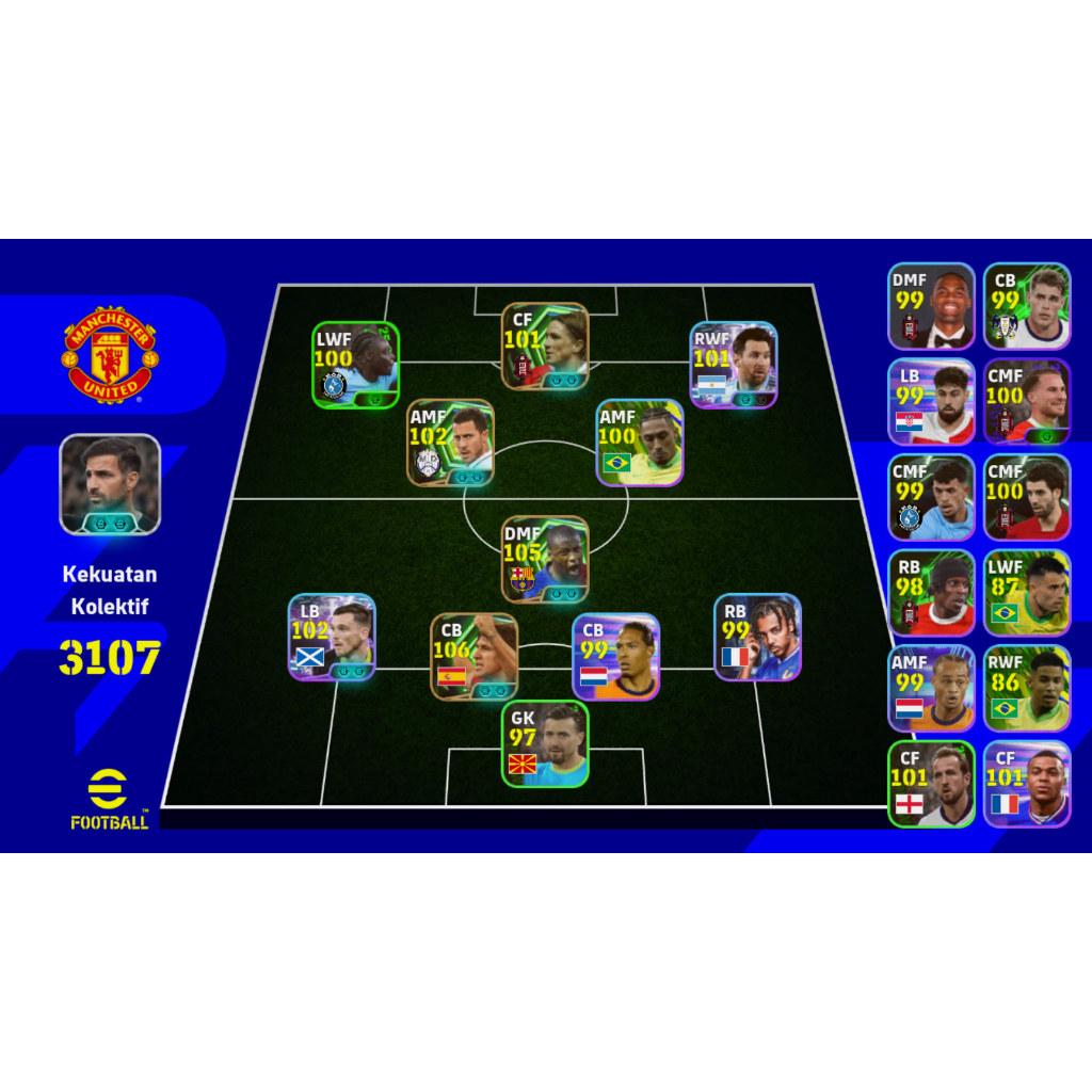 Akun efootball mobile 2026, Puyol ft Yaya Toure dkk