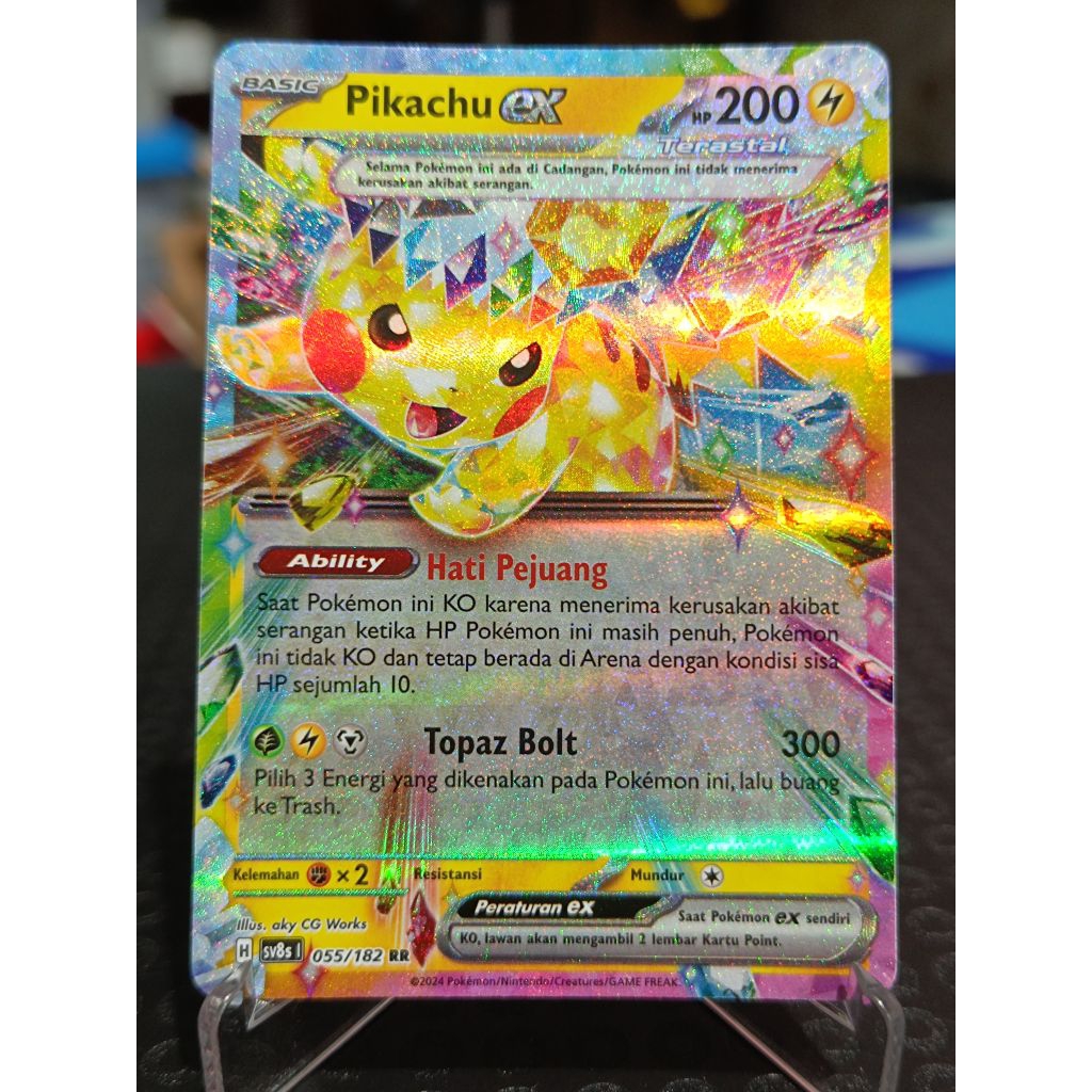 kartu pokemon TCG ori Indonesia Pikachu EX RR