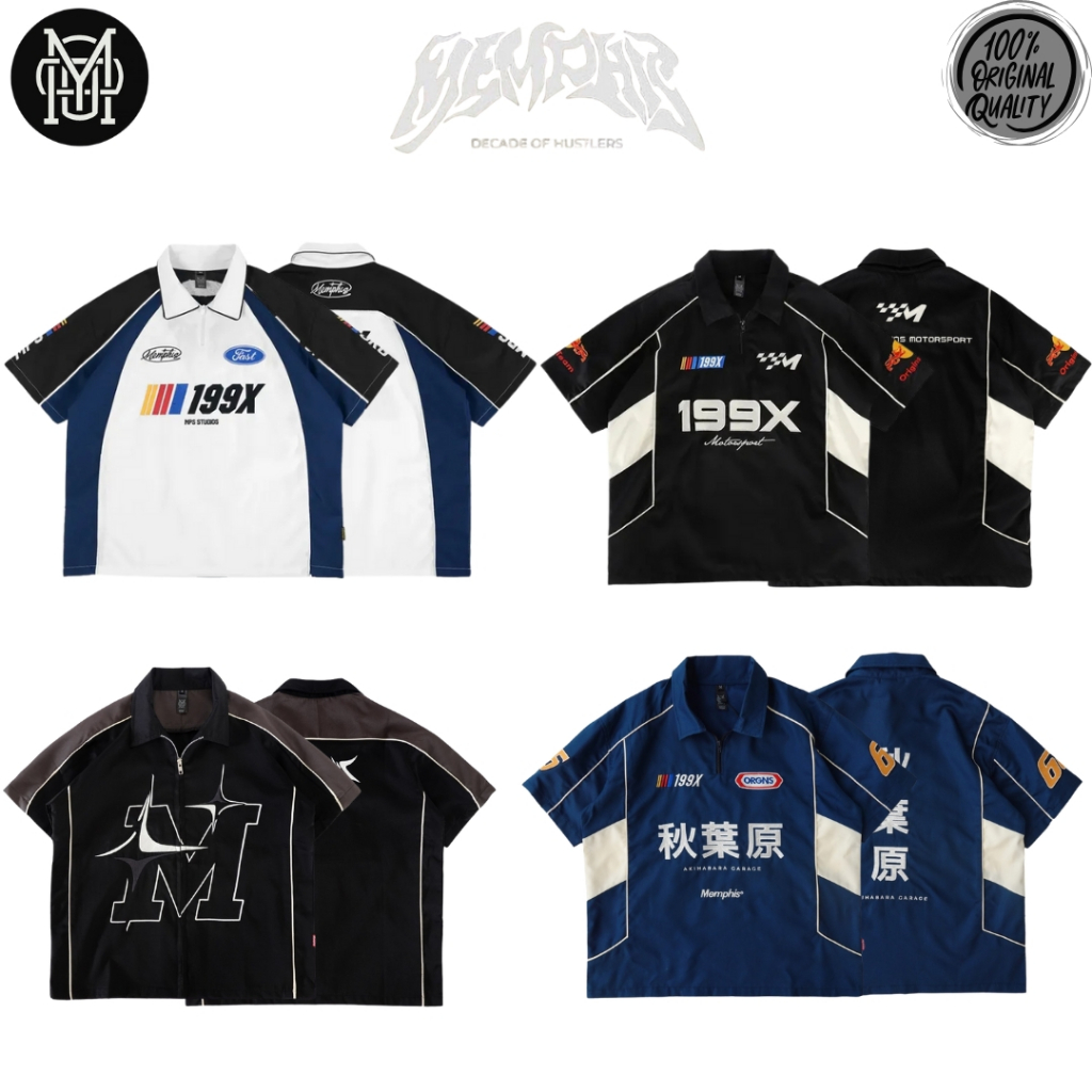 MEMPHISORIGINS NASCAR SHIRT 199X - SHIRT MOTOR SPORT - WORK SPARKLE - AKIBAHARA