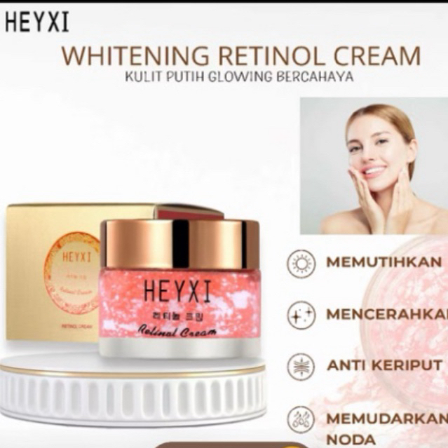 HEYXI R3TINOL CREAM ORI - KRIM GLOWING MENCERAHKAN WAJAH