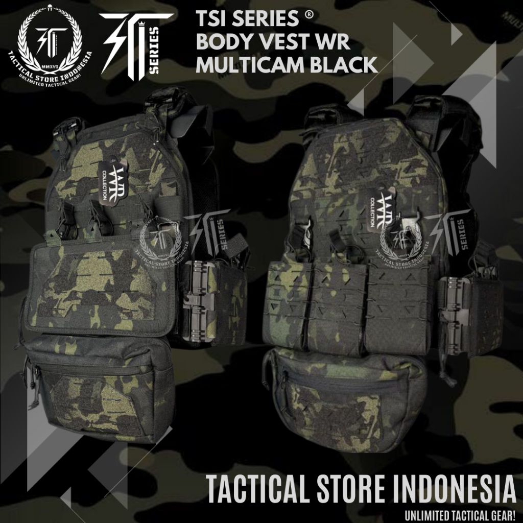 TSI SERIES ® BODY VEST TACTICAL MULTICAM BLACK