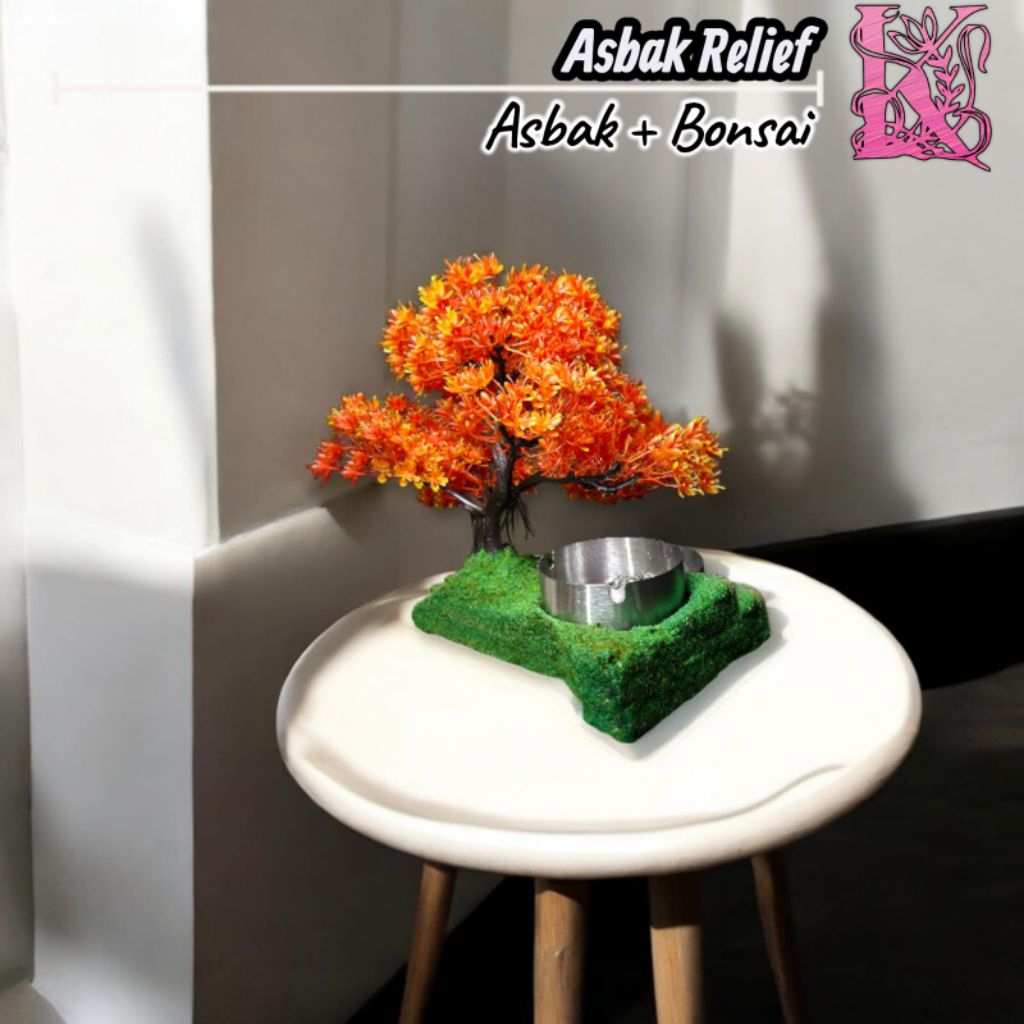 Asbak Unik Aestetic Asbak relief bonsai Pajangan bunga meja ruang tamu Tempat puntung rokok