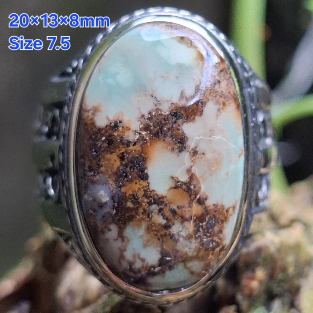 Natural Pirus Persia Gradasi Hijau Ceplok Kuro