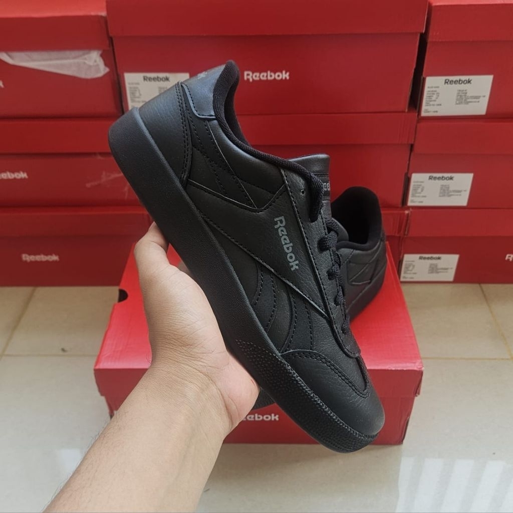 Reebok Smash Edge - Black Black / Sepatu Reebok Hitam / Sepatu Branded Unisex / Sepatu Hitam reebok