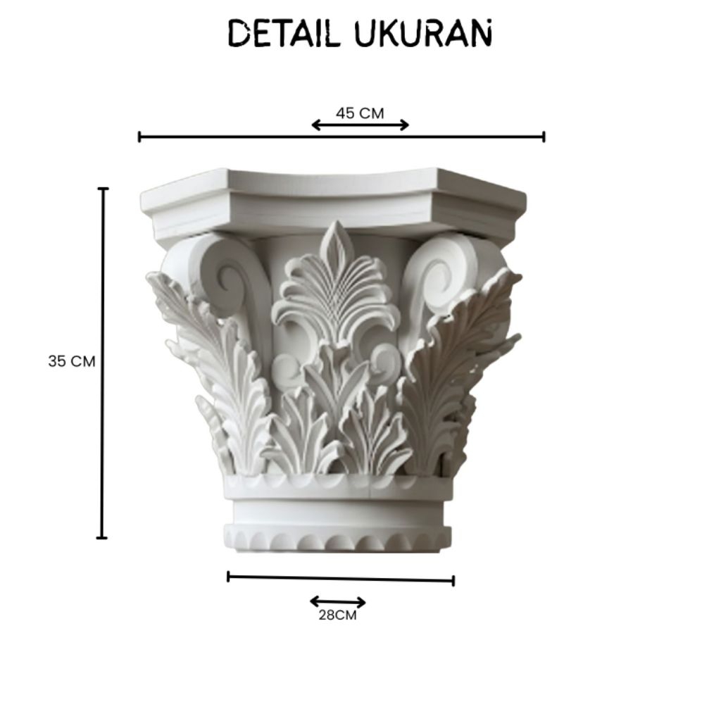 Florista official Kepala pilar spons eva ukir spons property dekorasi kekinian