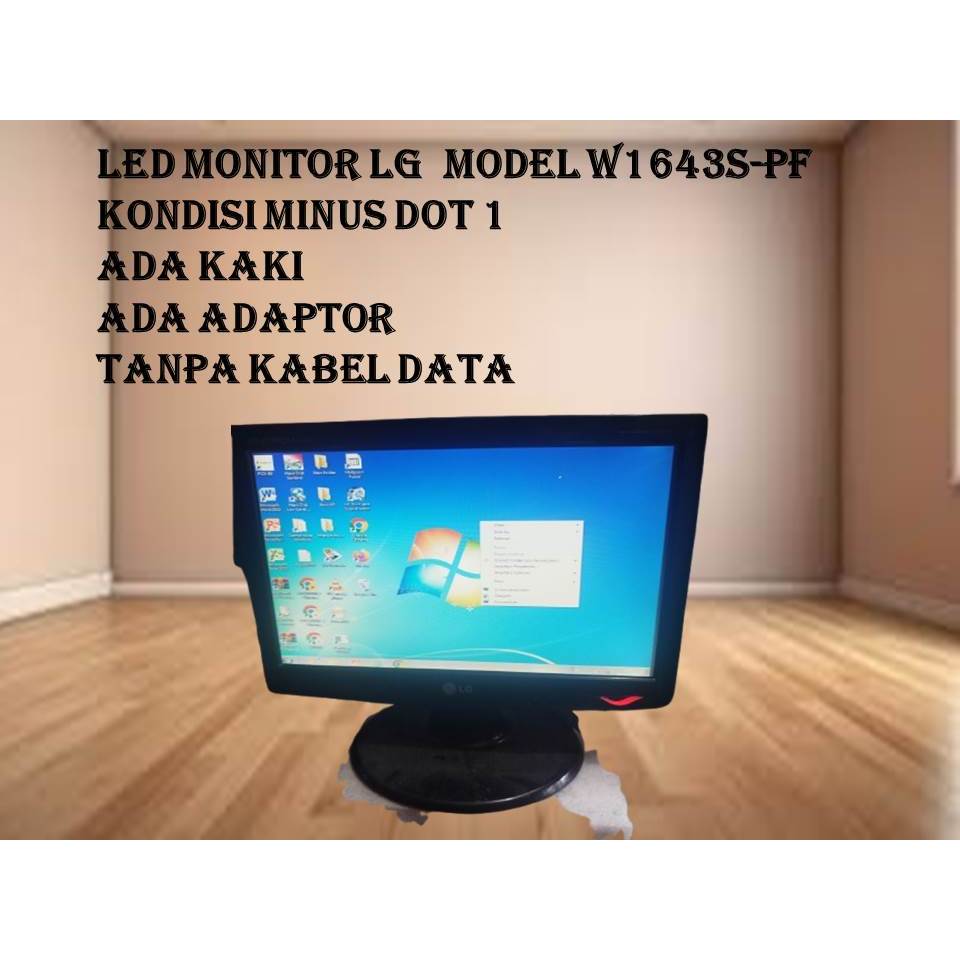 LED MONITOR LG MODEL W1643SV