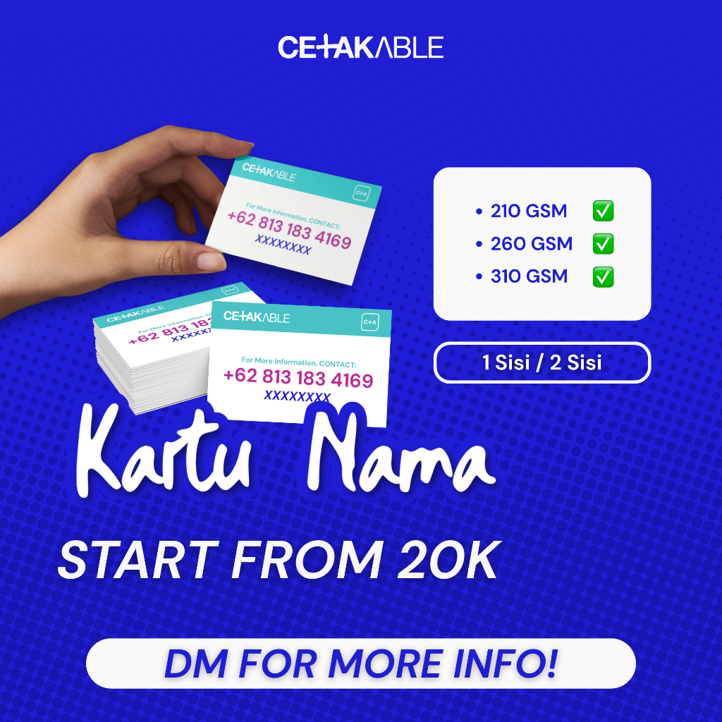 Cetak Kartu Nama INSTANT | Print Kartu Nama | Kartu Nama Custom Premium