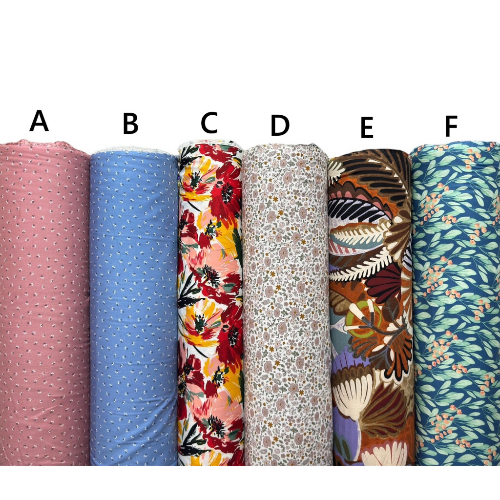 Bahan kain katun rayon viscose motif bunga kecil bunga besar terbaru best seller