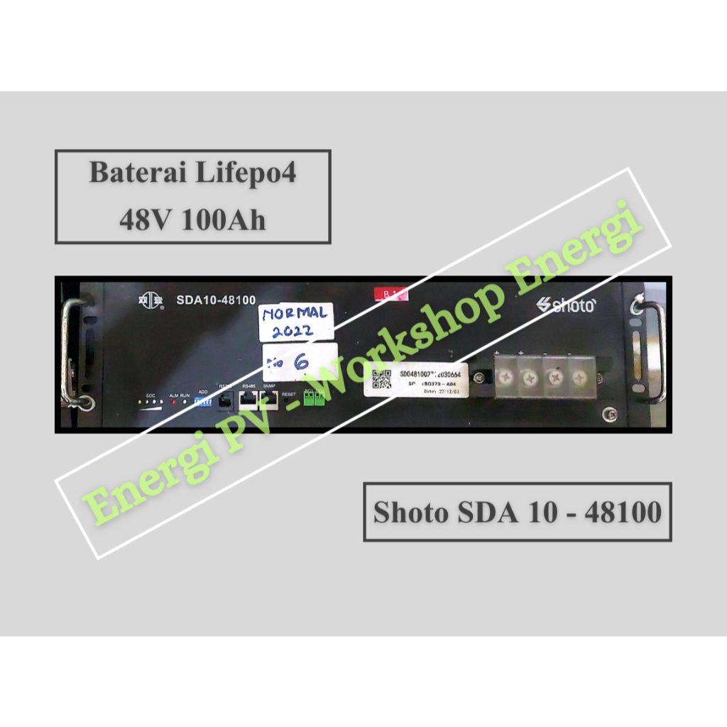 Baterai LiFePO4 48V 100Ah Shoto