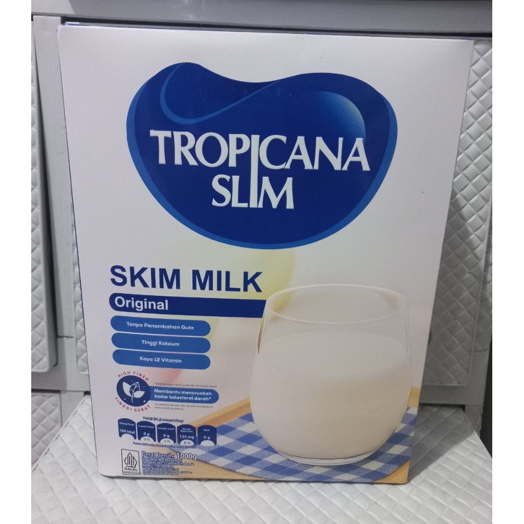 Tropicana slim  Skin Milk original PLAIN 1000gr/Susu rendah lemak