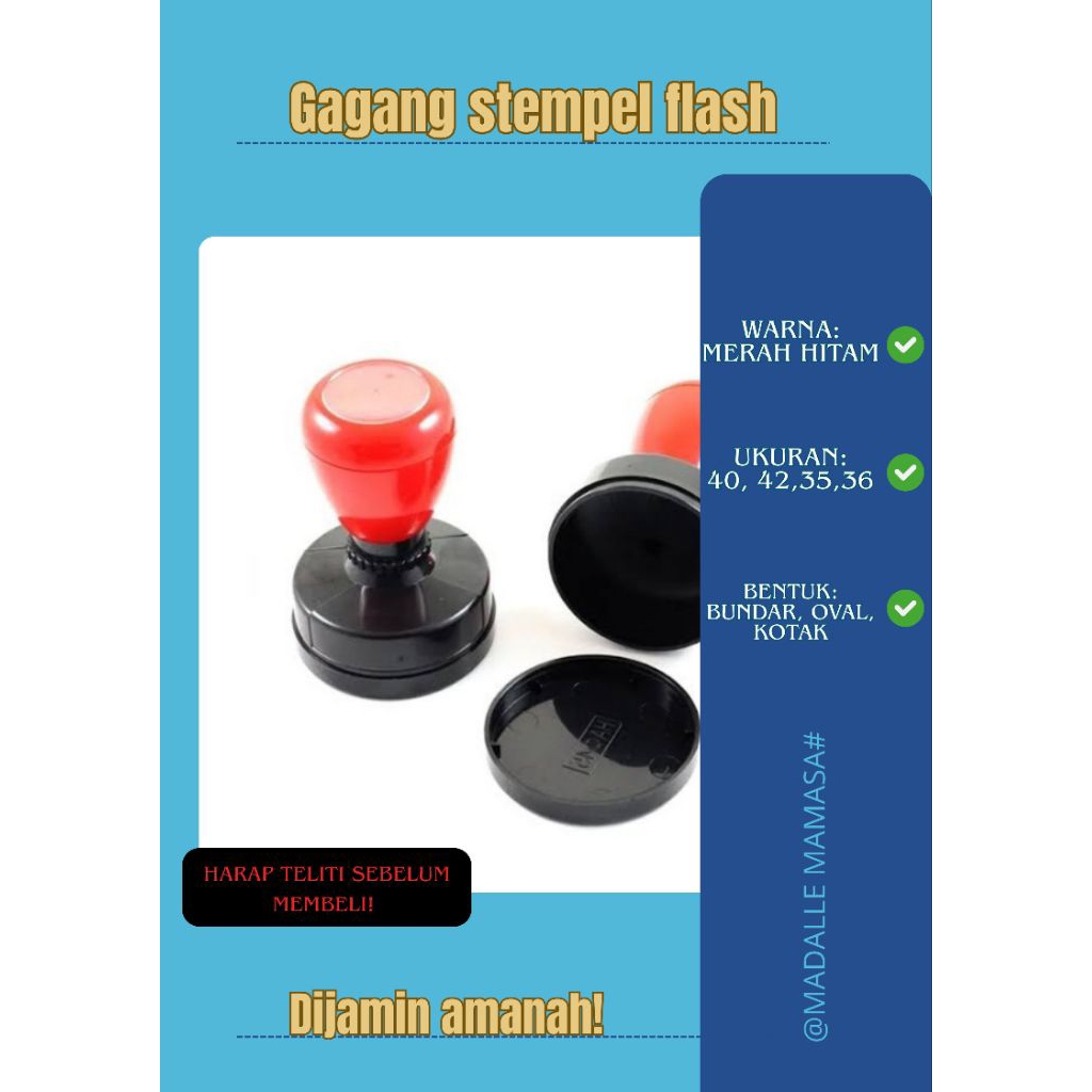 stempel flash & stempel kayu