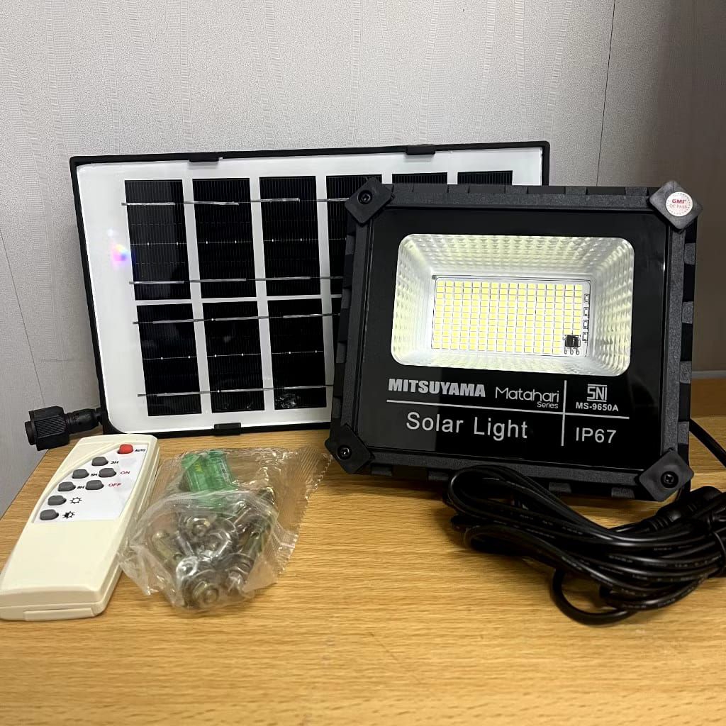 Mitsuyama Lampu Solar MS-9650A Matahari LED Flood Light IP67