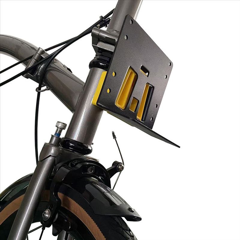 Plat Braket Holder untuk Tas Carrier di Front Block Sepeda Lipat Bike Front Bag Carrier Adapter Bloc