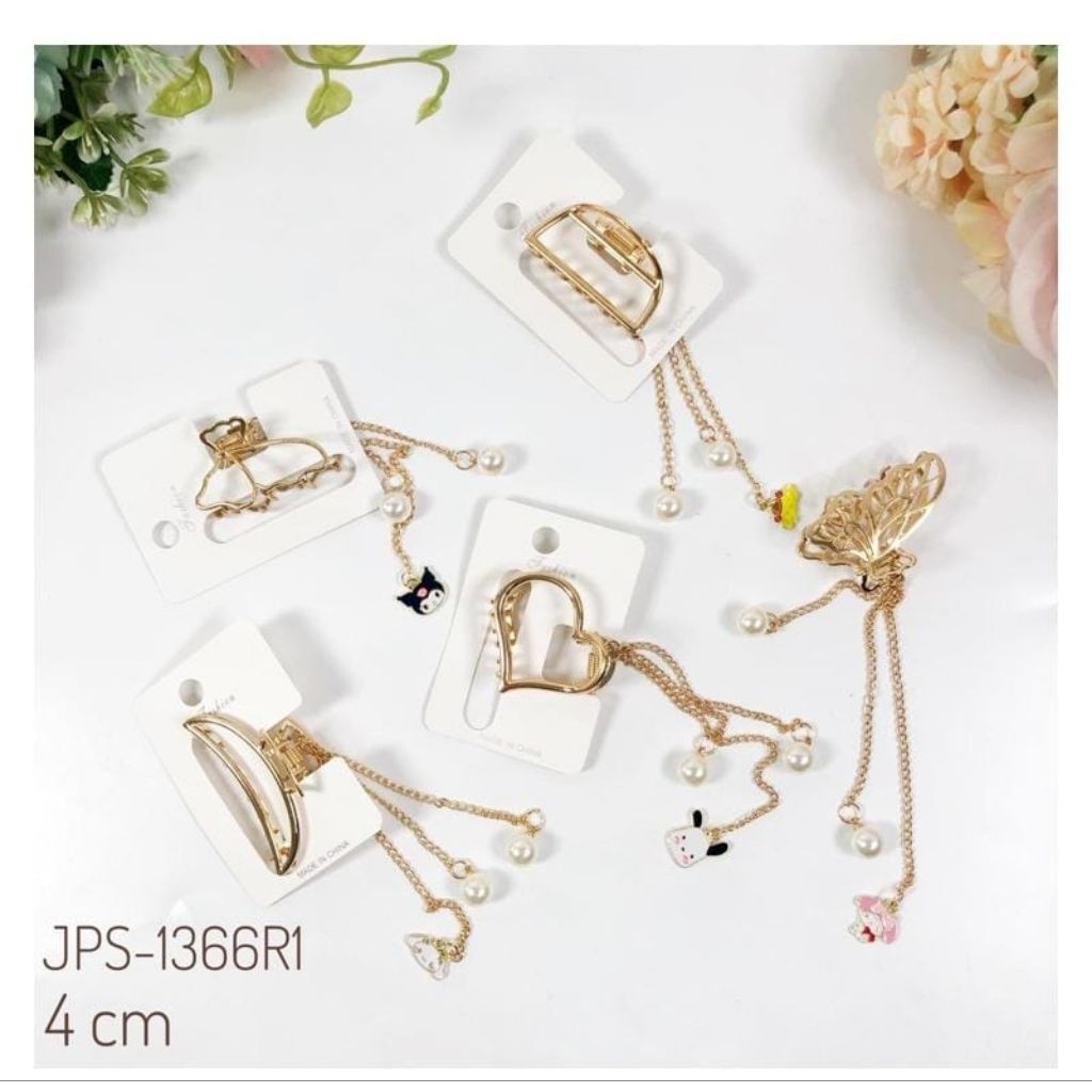 FANCYSANRIO Jepit Salon Jedai Besi Jurai mutiara Sanrio