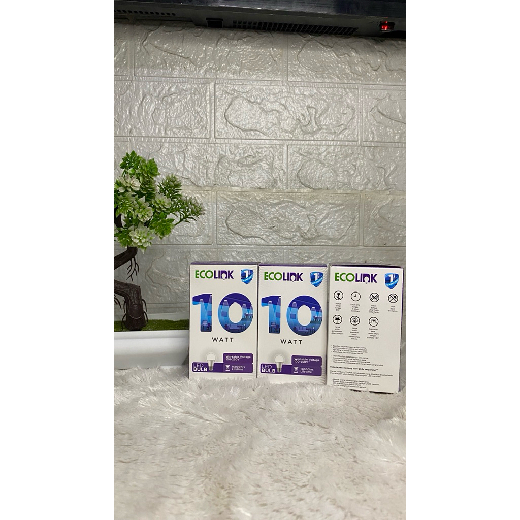 LAMPU LED BULB ECOLINK 10 Watt Warna Putih