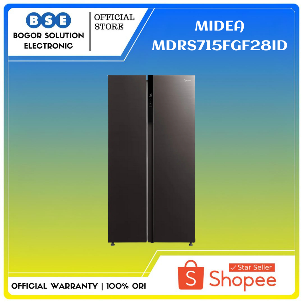 Kulkas Midea Side by Side MDRS715FGF28ID 558 Liter Side by Side Kulkas Inverter Midea 558L