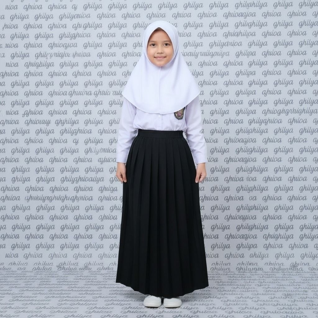 Rok hitam sd panjang, rok hitam, rok hitam sd, rok hitam bahan licin, rok hitam jumbo, rok hitam ove