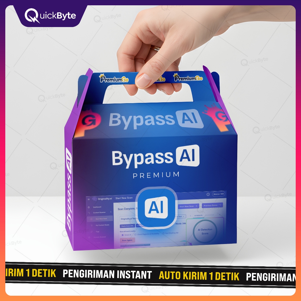 BypassAI 1 Tahun Unlimited – Rewrite Bebas Plagiarisme, Humanized Text, Anti Deteksi AI (Turnitin/Or