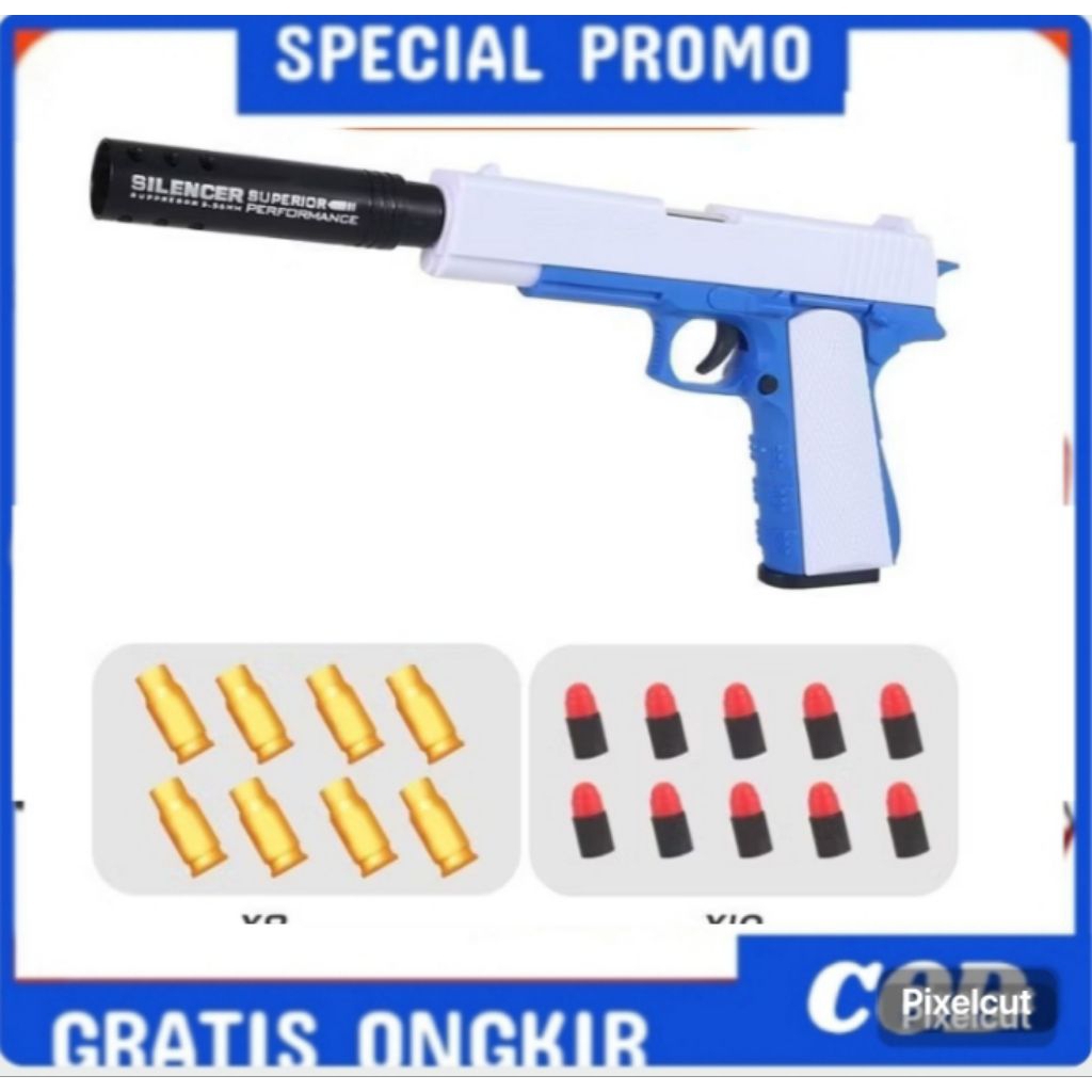 PSTL PLASTIK 1911 Tembakan Plastik eva soft bullet series tembakan mainan/MAINAN PISTOL PISTOLAN TEM