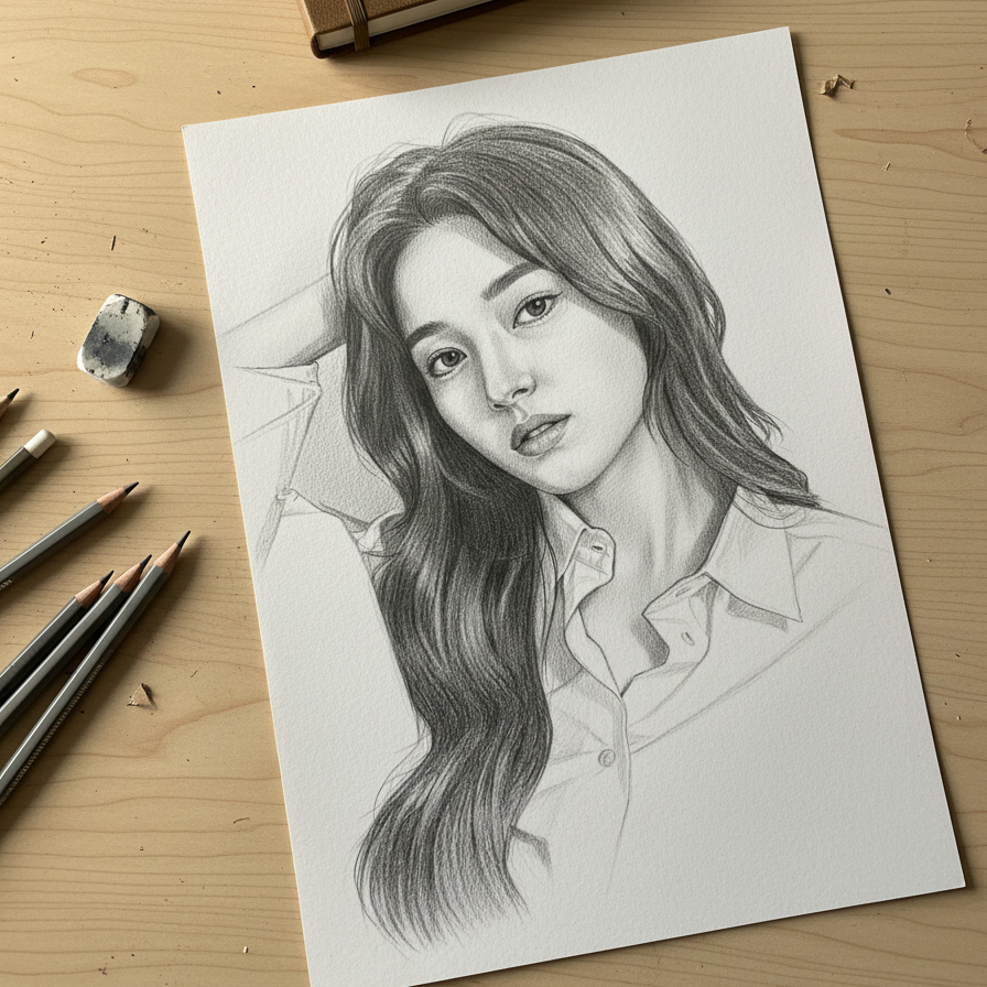 JASA GAMBAR WAJAH/JASA LUKIS WAJAH/JASA SKETSA WAJAH, HANDMADE ASLI
