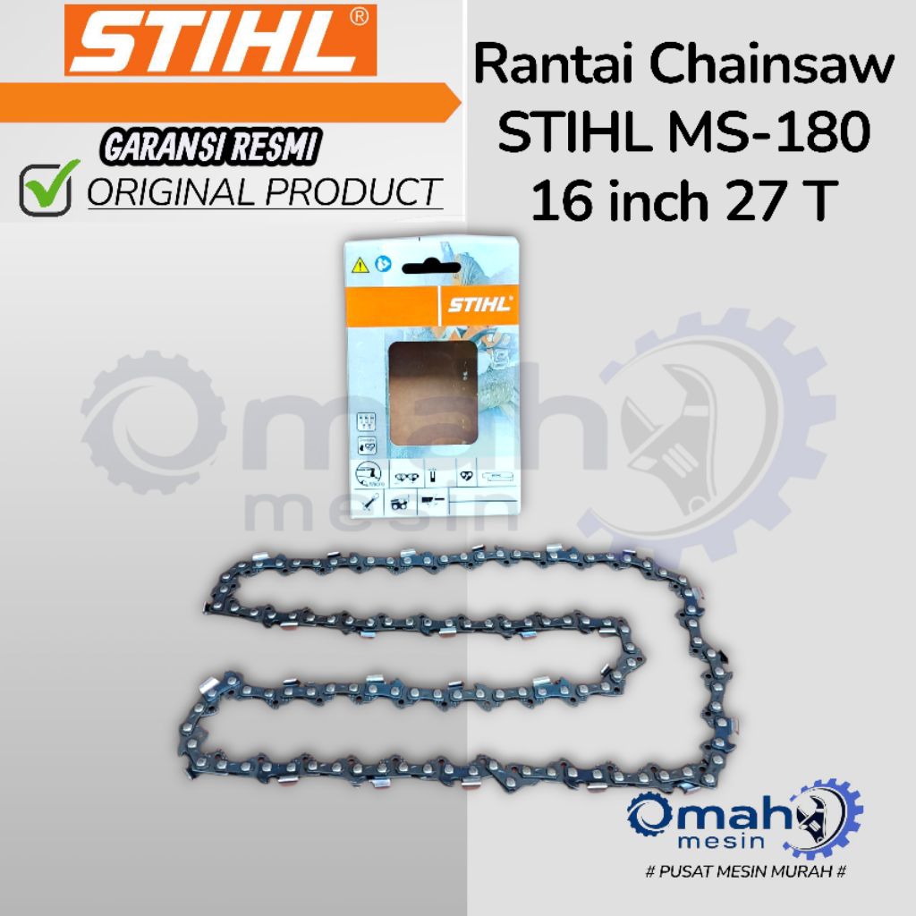 Rantai Chainsaw STIHL MS180 16 inch 27 Mata / Rantai MS 180 STIHL